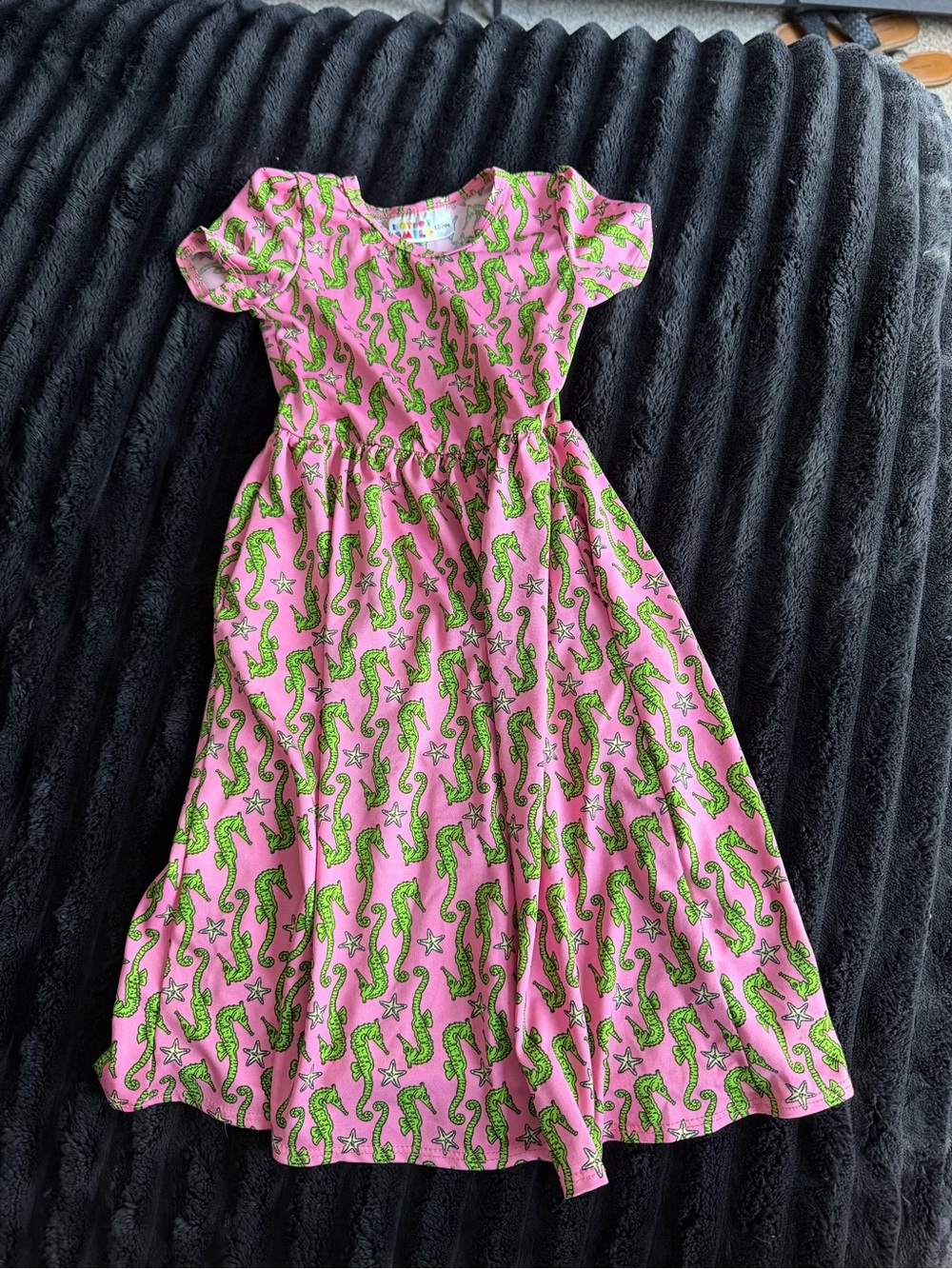 Kids Pink Seahorse Print Casual Dress size 12-24 months